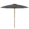 Outsunny 3m Wood Pole Parasol Umbrella - Grey