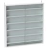 HOMCOM Six Shelf Display Cabinet, with Glass Doors - White