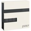 HOMCOM Locking Galvanised Steel Letterbox - White/Black