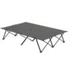 Outsunny Double Camping Cot Bed, with Bag - Charcoal Grey