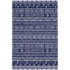 Outsunny Reversible Outdoor Rug with Carry Bag, Waterproof Plastic Straw Mat for Garden, Deck, RV, Picnic, Beach, Camping, 182 x 274cm, Dark Blue and White