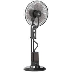 HOMCOM Pedestal Fan with Water Mist Spray, Spray Misting Fan with 70 Oscillation, Tilt Head, 3 Speeds, 3 Modes, Adjustable Mist, 3.2L Water Tank, for Home, 120 cm