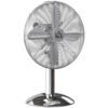 HOMCOM Three-Speed Oscillating Desk Fan - Silver-Tone