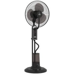 HOMCOM Pedestal Fan with Water Mist Spray, Spray Misting Fan with 70 Oscillation, Tilt Head, 3 Speeds, 3 Modes, Adjustable Mist, 3.2L Water Tank, for Home, 120 cm