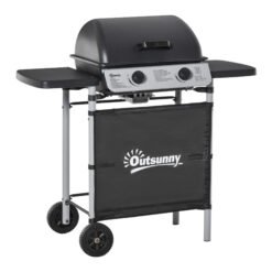 Outsunny 2 x 2.8kW Burner Gas BBQ - Grey