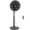 HOMCOM Pedestal Fan with Oscillating, Tilt, Adjustable Height, Black