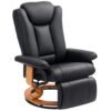 HOMCOM Faux Leather Recliner Chair - Black