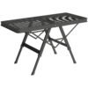 Outsunny 3 ft Folding Camping Table w/ Adjustable Heights, Portable Lightweight Outdoor Folding Picnic Table with Metal Mesh Desktop & Aluminium Legs for Picnic, Garden, Party, Black