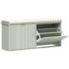 HOMCOM Elegant Ten Shoe Bench, with Top Seat - Green