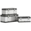 HOMCOM 3 Pieces Stainless Steel Toolbox Set, 23"/ 19"/ 16"
