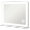 HOMCOM Vanity Mirror with Lights, Large 80x62 cm Lighted Makeup Mirror with 3 Colour, 10X Magnifying, USB Charging Port, Touch Screen, Tabletop or Wall Mounted Design, White