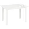 HOMCOM Extending Six-Person High Gloss Dining Table - White