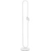HOMCOM LED Floor Lamp, Dimmable Floor Standing Lamp with Glass Night Light, Foot Switch for Living Room, Bedroom, Office, White
