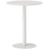 HOMCOM Dining Table, Round Kitchen Table with Steel Base for Living Room, Dining Room, 60 x 60 x 72cm, White