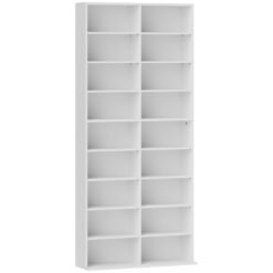 HOMCOM 640 CD Storage Tower - White