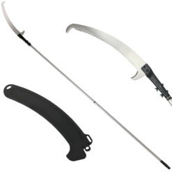 Outsunny Manual Pole Saw, 1.8-2.9 m Extendable Tree Pruner, Tree Lopper Long Reach Telescopic with Extendable Handle & 40 cm Saw for Tree Trimming
