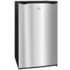 HOMCOM Under Counter Fridge, 91L Small Fridge with Chiller Box, Removable Shelf, Reversible Door, Adjustable Legs, Mini Refrigerator, Silver Tone