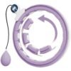 SPORTNOW Smart Weighted Hula Hoop, Massage Hula Ring w/ 16 Detachable Knots, 360 Auto-Rotating Ball, Digital Counter, Purple