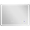 HOMCOM 80 x 60 cm Bluetooth Bathroom Mirror - Silver-Tone