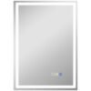 HOMCOM 50 x 70 cm Anti-Fog LED Bathroom Mirror, with Bluetooth - Silver Tone