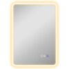 HOMCOM 70 x 50cm LED Bathroom Mirror, with Bluetooth - Silver Tone