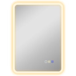 HOMCOM 70 x 50cm LED Bathroom Mirror, with Bluetooth - Silver Tone