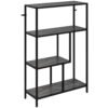 HOMCOM 4-Tier Bookshelf with Open Shelves - Charcoal Grey