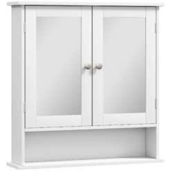 kleankin Bathroom Wall Storage Cabinet - White