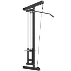 SPORTNOW Wall Mounted Lat Pull Down Machine, Crossover Cable Machine with High & Low Pulleys for Home Gym Full Body Workout