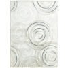HOMCOM Modern Area Rug, Swirl Pattern Machine Washable Rug, Allergy-Friendly Floor Carpet for Living Room, Bedroom, Dining Room, Home Office, 170 x 120 cm, Cream White