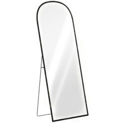 HOMCOM 165cm Aluminium Frame Standing Mirror - Black