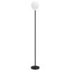 HOMCOM Flower Floor Lamp for Living Room, 3D Printed Modern Standing Lamp with Rose Shade & Foot Switch, Minimalist Tall Pole Lampshade for Bedroom, Office, E27 Holder without Bulb (25W Max), White