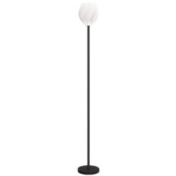 HOMCOM Flower Floor Lamp for Living Room, 3D Printed Modern Standing Lamp with Rose Shade & Foot Switch, Minimalist Tall Pole Lampshade for Bedroom, Office, E27 Holder without Bulb (25W Max), White