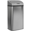 HOMCOM 48L Stainless Steel Sensor Bin - Silver-Tone