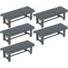 Outsunny 2-Seater Garden Wooden Bench, Grey