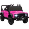 AIYAPLAY Kids Ride On Car with Remote Control, Music, Horn, 4 Spring Suspension Wheels, LED Lights for 3-5 Years Old, Pink