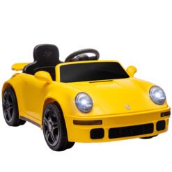 AIYAPLAY Licensed RUF CTR 2017-Yellowbird Electric Car for Kids, with Remote Control, Soft Start, MP3 Player, LED Lights, Yellow