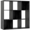 HOMCOM Nine-Cube Storage Shelf - Black