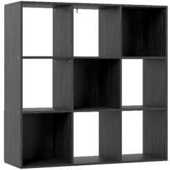 HOMCOM Nine-Cube Storage Shelf - Black