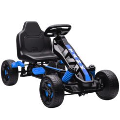 AIYAPLAY Pedal Go Kart for Kids Aged 3-6 Years, with Freewheel System, Brake, EVA Anti-Slip Wheels, Blue