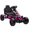 AIYAPLAY Pedal Go Kart for Kids Aged 3-6 Years, with Freewheel System, Brake, EVA Anti-Slip Wheels, Pink