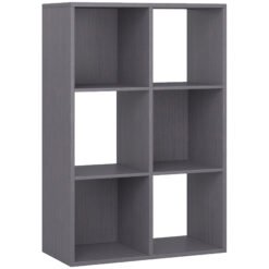 HOMCOM 6-Cube Bookshelf - Grey