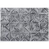 HOMCOM Modern Area Rug, Triangle Pattern Non-Slip Washable Rug, Chenille Floor Carpet for Living Room, Bedroom, Dining Room, Home Office, 290 x 200 cm, Black
