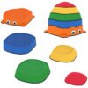 AIYAPLAY 5PCS Sensory Stepping Stones for Toddlers, Frog-Shaped Kids Stepping Stones Set with Anti-Slip Edging for Ages 2-8