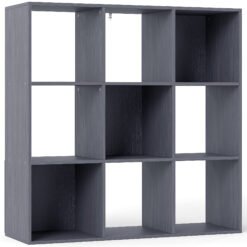 HOMCOM Nine-Cube Storage Shelf - Grey