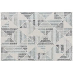 HOMCOM Modern Area Rug, Geometric Pattern Non-Slip Washable Rug, Soft Floor Carpet for Living Room, Bedroom, Dining Room, Home Office, 290 x 200 cm, Multi-Coloured