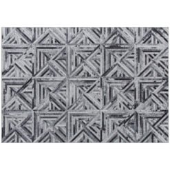 HOMCOM Modern Area Rug, Triangle Pattern Non-Slip Washable Rug, Chenille Floor Carpet for Living Room, Bedroom, Dining Room, Home Office, 170 x 120 cm, Black