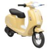 AIYAPLAY 24V Kids Electric Motorbike, Ride on Motorcycle with Manual Throttle, Brakes and LED Lights for Ages 8-12 Years, Beige