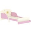 AIYAPLAY Toddler Bed with Storage, Guardrails, Sun Design, for Ages 3-8 Years, Fits 140 x 70cm Mattress,
