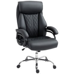 HOMCOM Executive Office Chair with Spring Padding - Black